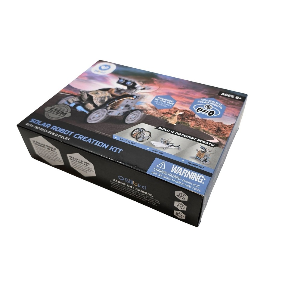 Sillbird Solar Robot Creation Kit 12-in-1 STEM Build Robot Set 190pc - Picture 5 of 5